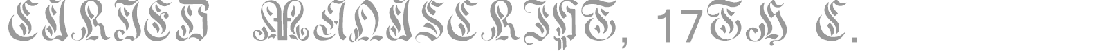 Curved Manuscript font preview